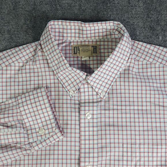 Duluth Shirt XL Long Sleeve Button Down White Red Check Blue Outdoor‎ Pocket - Picture 1 of 10